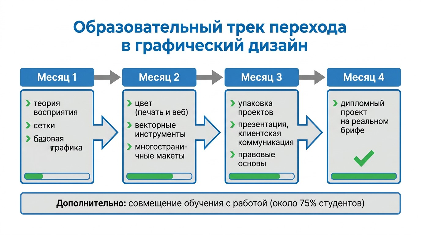 Образовательный трек перехода в графический дизайн